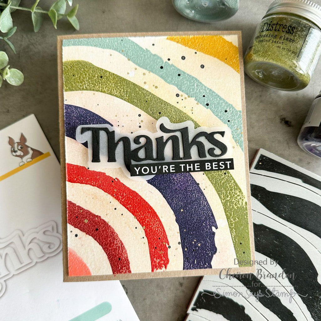 Simon Says Cling Stamps Painted Rainbow sss102699 Dear Friend