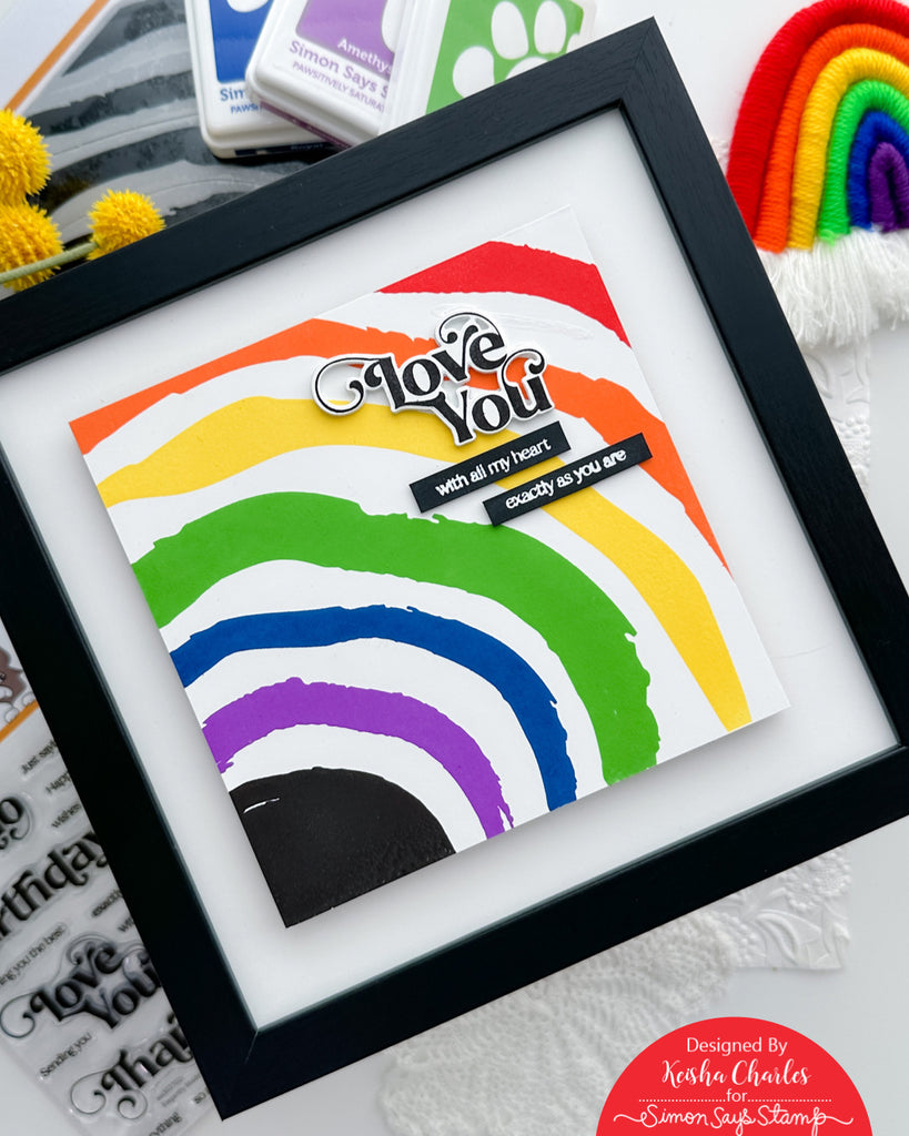 Simon Says Cling Stamps Painted Rainbow sss102699 Dear Friend Love You Wall Art | color-code:ALT10