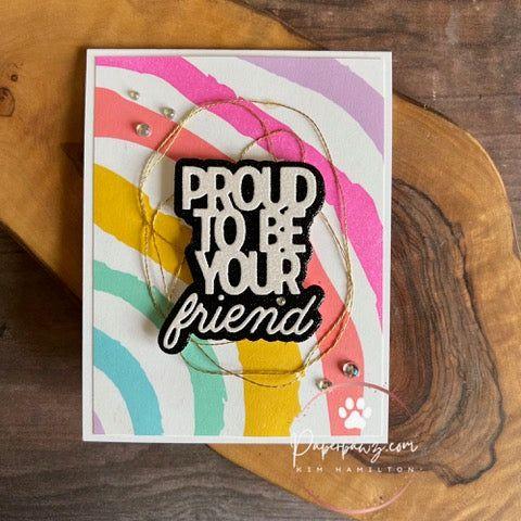 Simon Says Cling Stamps Painted Rainbow sss102699 Dear Friend