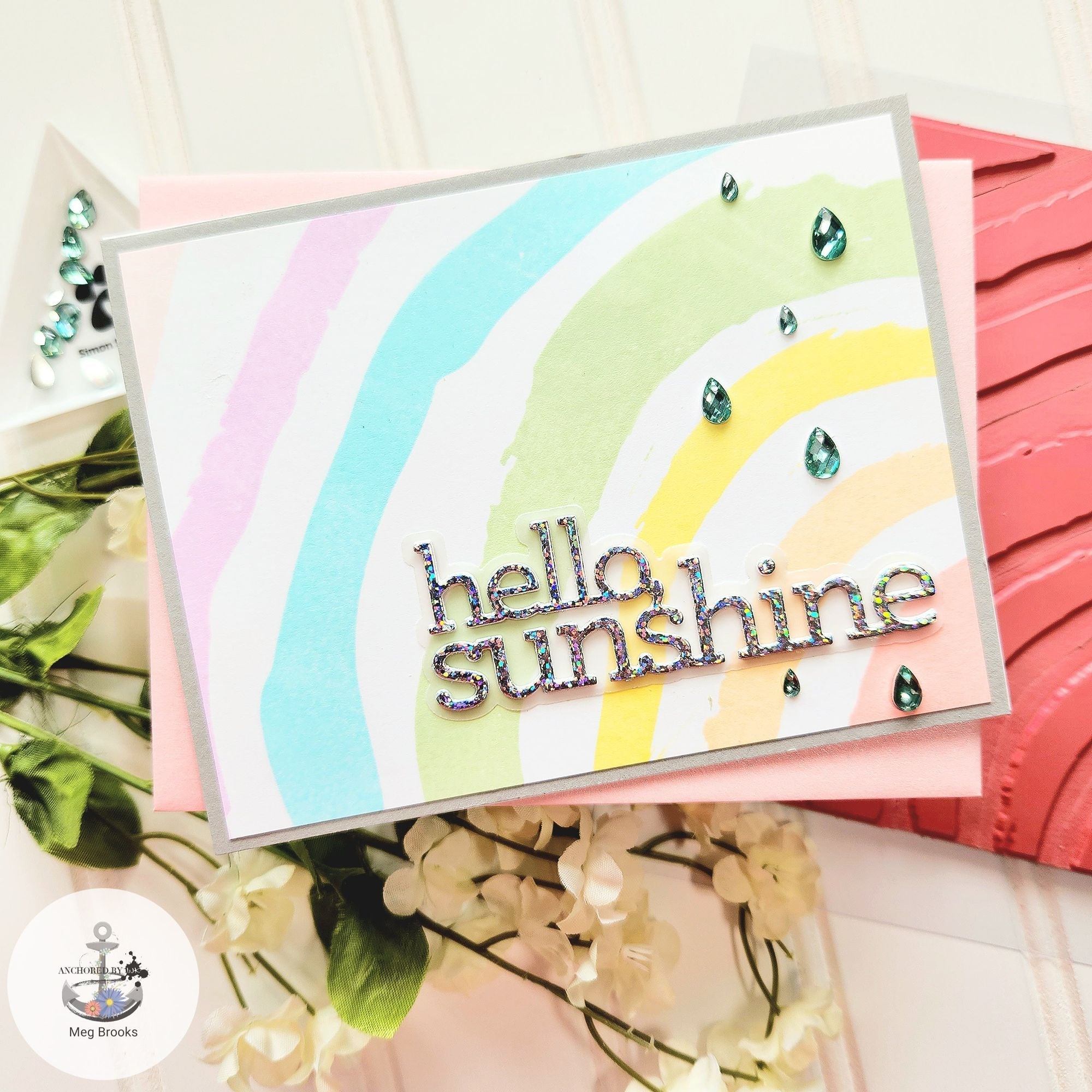 Simon Says Cling Stamps Painted Rainbow sss102699 Dear Friend