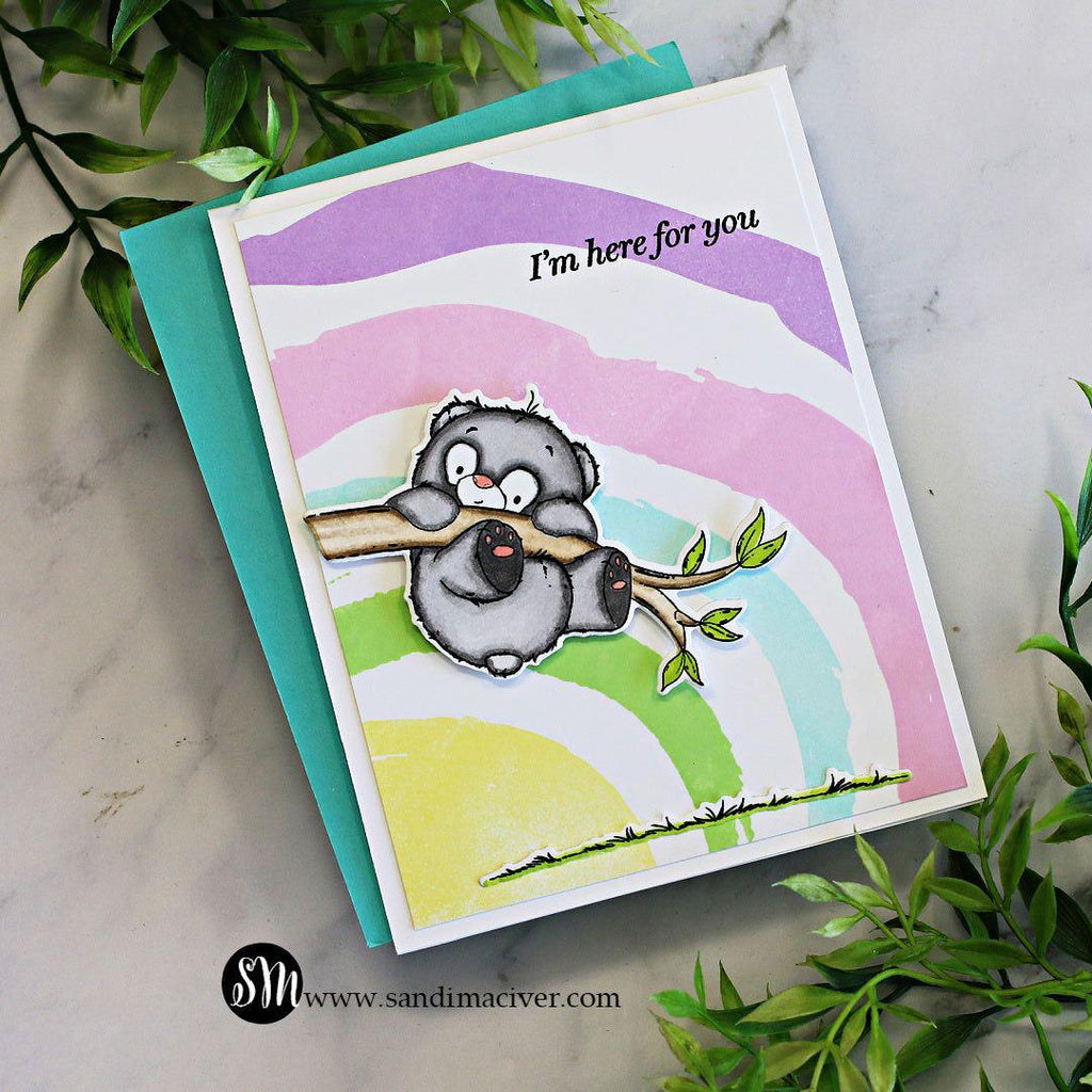 Simon Says Cling Stamps Painted Rainbow sss102699 Dear Friend Here for You Card | color-code:ALT04