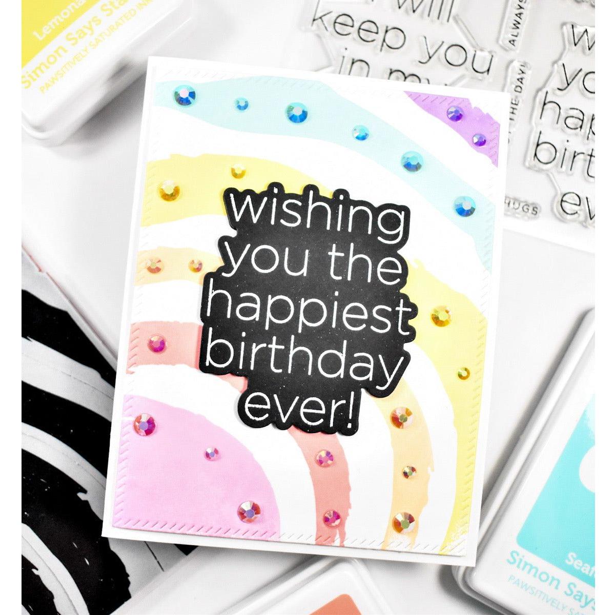 Simon Says Cling Stamps Painted Rainbow sss102699 Dear Friend Birthday Card | color-code:ALT09