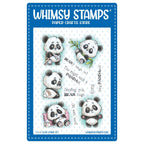 Whimsy Stamps Panda Get Well Clear Stamps 1239a