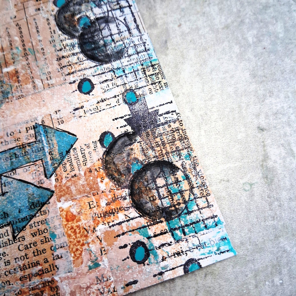 Paper Artsy Mags Woodcock Eclectica3 Mini Cling Stamp em148 arrows