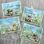 The Paper Artsy Alison Bomber Pressed Foliage Edition Cling Stamps eab39 sunlight