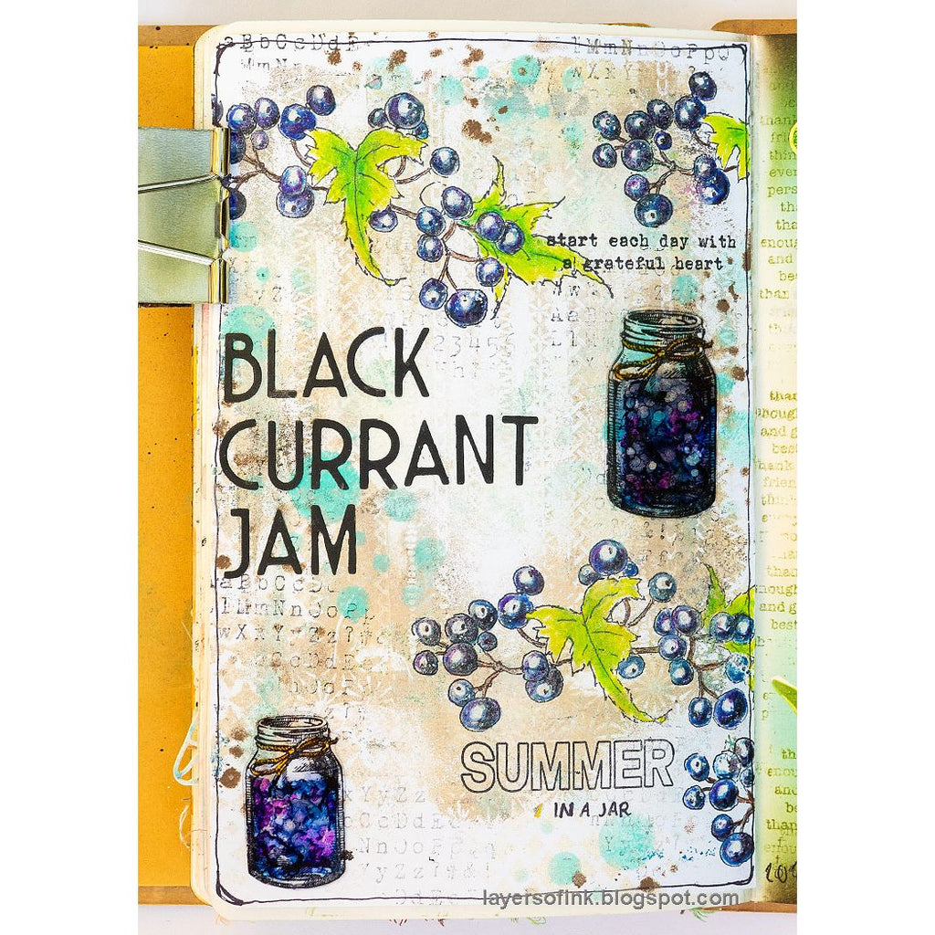 PaperArtsy Alison Bomber Fodder Berry Edition abf jar of berries summer in a jar leaves card | color-code:ALT02