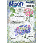 PaperArtsy Alison Bomber Hydrangea Edition Cling Stamps ab057a