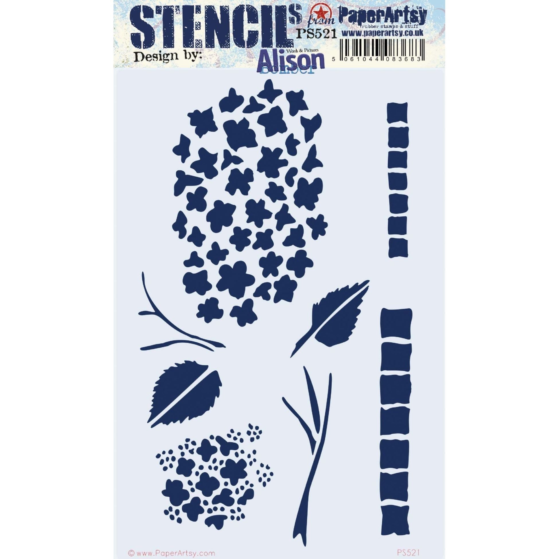 PaperArtsy Alison Bomber Large Stencil ps521