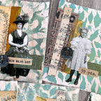 PaperArtsy Alison Bomber Large Stencil ps522 music sheet white dress numbers
