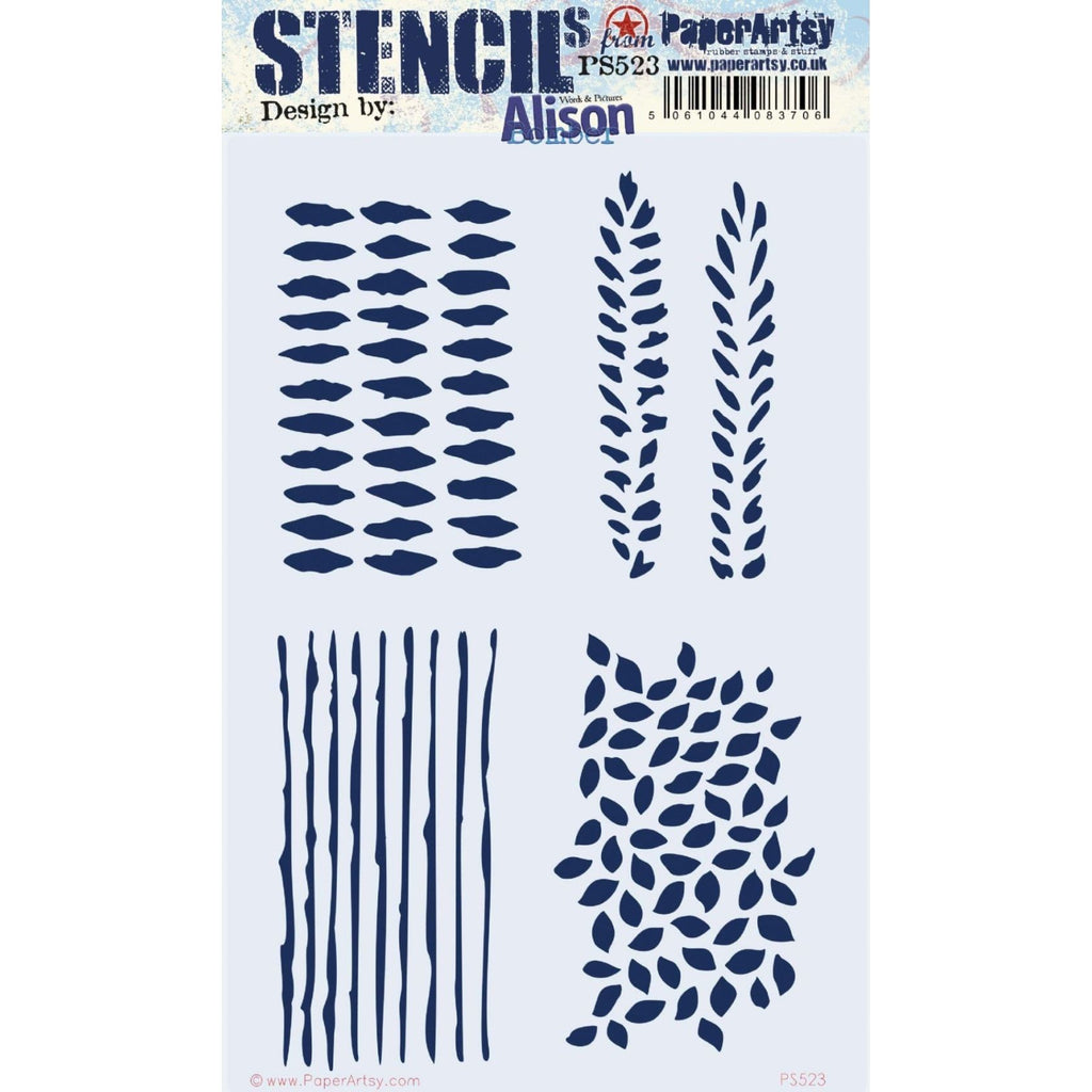 PaperArtsy Alison Bomber Large Stencil ps523
