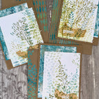 PaperArtsy Alison Bomber Large Stencil ps523 sticks and leaves wild grasses card