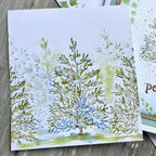 PaperArtsy Alison Bomber Mini Cling Stamp abm016 shades of green trees white card