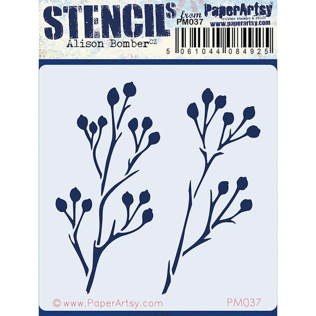 PaperArtsy Alison Bomber Mini Stencil pm037