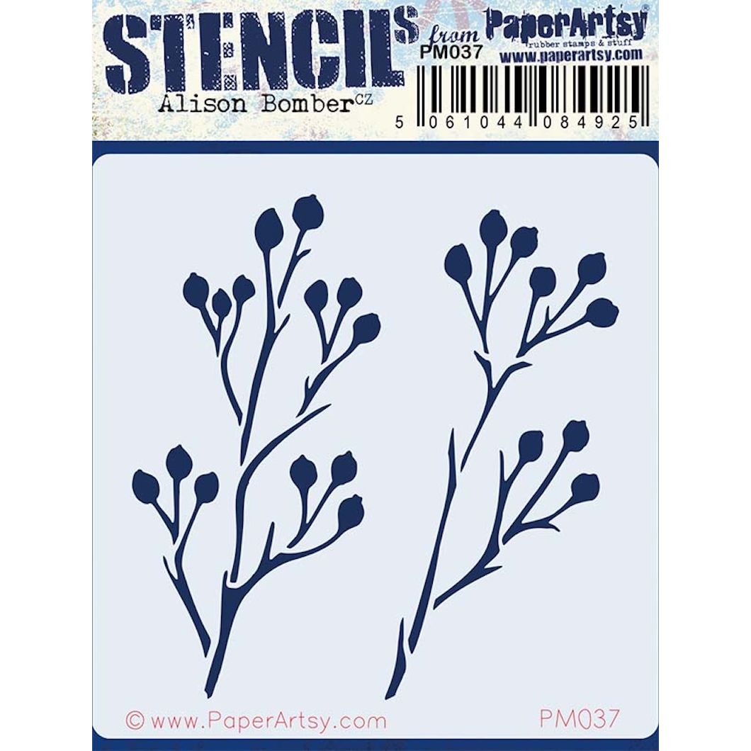 PaperArtsy Alison Bomber Mini Stencil pm037