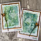 PaperArtsy Alison Bomber Rose Edition Cling Stamps ab059 green backgrounf white flower outline wonderful lovely card
