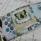 PaperArtsy Designer Collection 4 Cling Stamps epa04 butterfly numbers in circles ambiance positive card