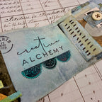 PaperArtsy Designer Collection Stencil ps541 dashes button stamp creative alchemy card