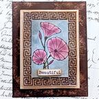 PaperArtsy Eclectica3 Scrapcosy Cling Stamps esc56 beautiful flower card