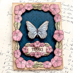 PaperArtsy Eclectica3 Scrapcosy Cling Stamps esc57 thanks butterfly floral card