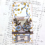 PaperArtsy Eclectica3 Scrapcosy Cling Stamps esc58 cheers martini party time tag