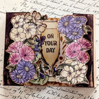 PaperArtsy Eclectica3 Scrapcosy Cling Stamps esc58 on your day champagne floral card