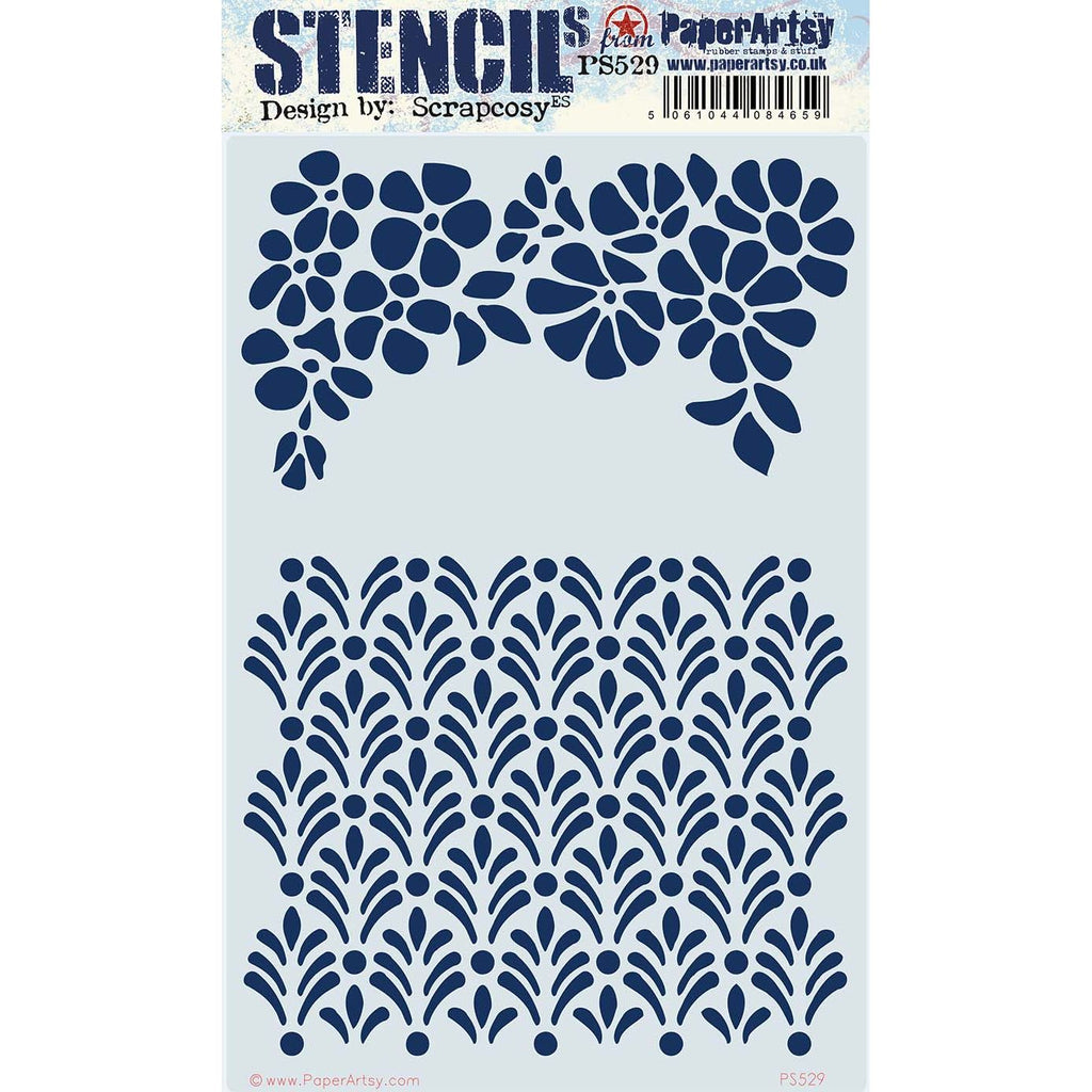 PaperArtsy Eclectica3 Scrapcosy Large Stencil ps529