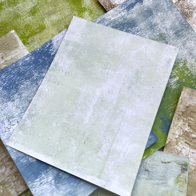 PaperArtsy Fresco Finish Misty Chalk Acrylic Paint ff241 grayish painted cardstock