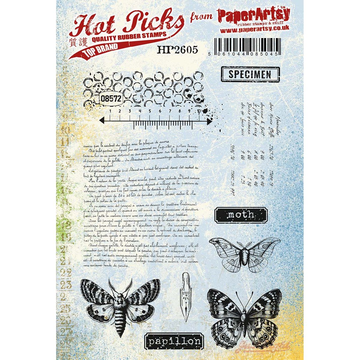 PaperArtsy Hot Pick 2605 Cling Stamps hp2605