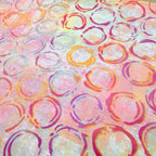 PaperArtsy Hot Pick Stencil ps542 colored circles pink background