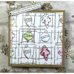 PaperArtsy JoFY 148 Cling Stamps jofy148 season's greetings ornament card