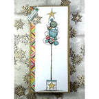 PaperArtsy JoFY 148 Cling Stamps jofy148 tall ornament tree card