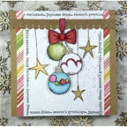 PaperArtsy JoFY 149 Cling Stamps jofy149 season's greetings ornament card