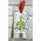PaperArtsy JoFY 150 Cling Stamps jofy150 happy christmas tree tag