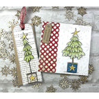 PaperArtsy JoFY 150 Cling Stamps jofy150  season's greetings christmas tree card and tag