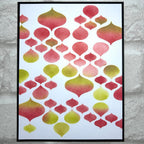 PaperArtsy JoFY Stencil ps525 colorful ornaments