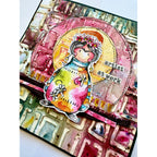 PaperArtsy Kate Crane Cling Stamps kc021 artist at work
