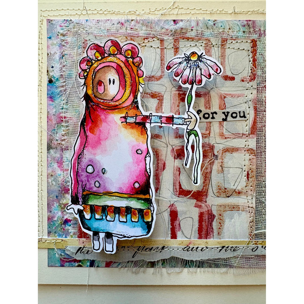 PaperArtsy Kate Crane Cling Stamps kc021 for you