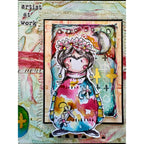 PaperArtsy Kate Crane Cling Stamps kc021 stars