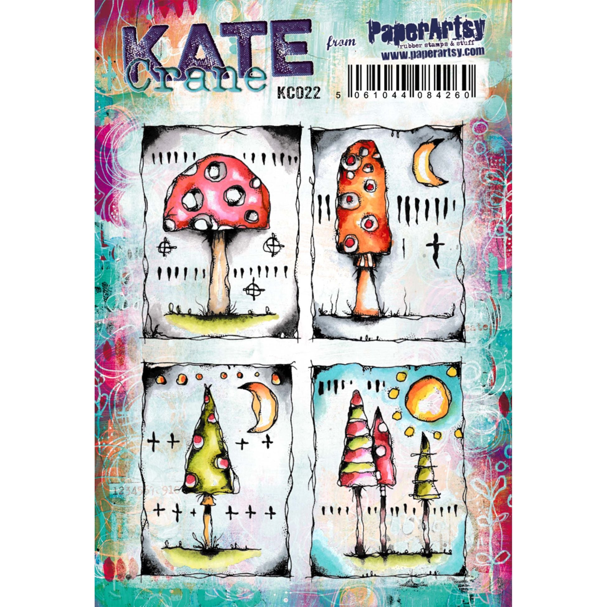 PaperArtsy Kate Crane Cling Stamps kc022