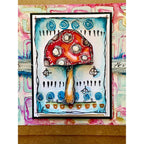PaperArtsy Kate Crane Cling Stamps kc022 circles