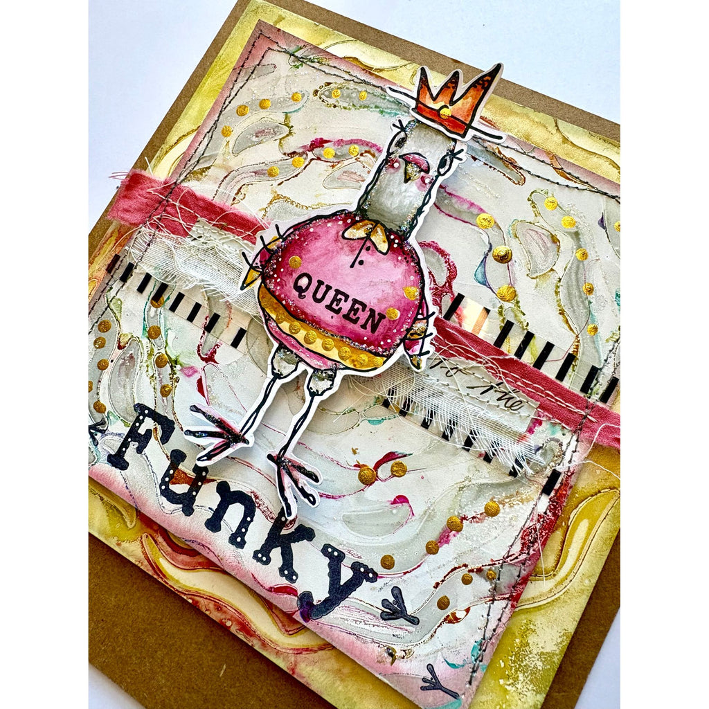 PaperArtsy Kate Crane Cling Stamps kc023 queen
