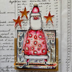 PaperArtsy Kate Crane Cling Stamps kc026 santa in red outfit stars boots santa baby card