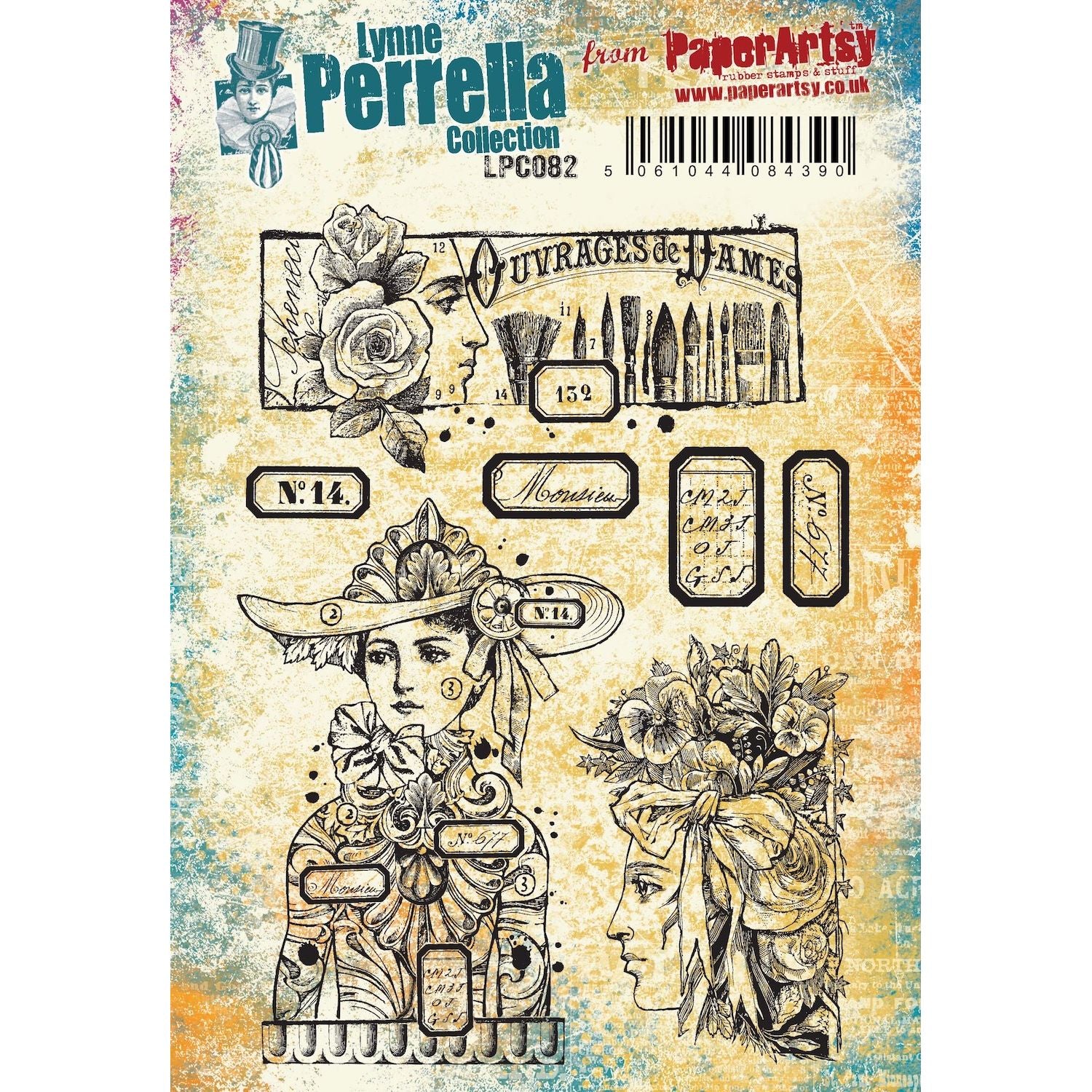 PaperArtsy Lynne Perrella Cling Stamps lpc082
