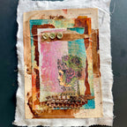 PaperArtsy Lynne Perrella Cling Stamps lpc084 woman with crown buttons cloth layout 