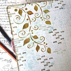 PaperArtsy Mags Woodcock Eclectica3 Cling Stamps emw004 leaves