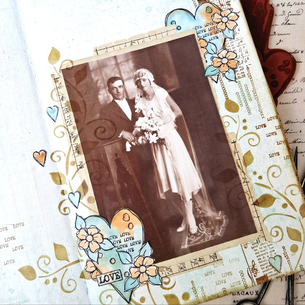 PaperArtsy Mags Woodcock Eclectica3 Cling Stamps emw004 love