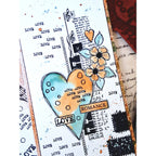 PaperArtsy Mags Woodcock Eclectica3 Cling Stamps emw004 romance