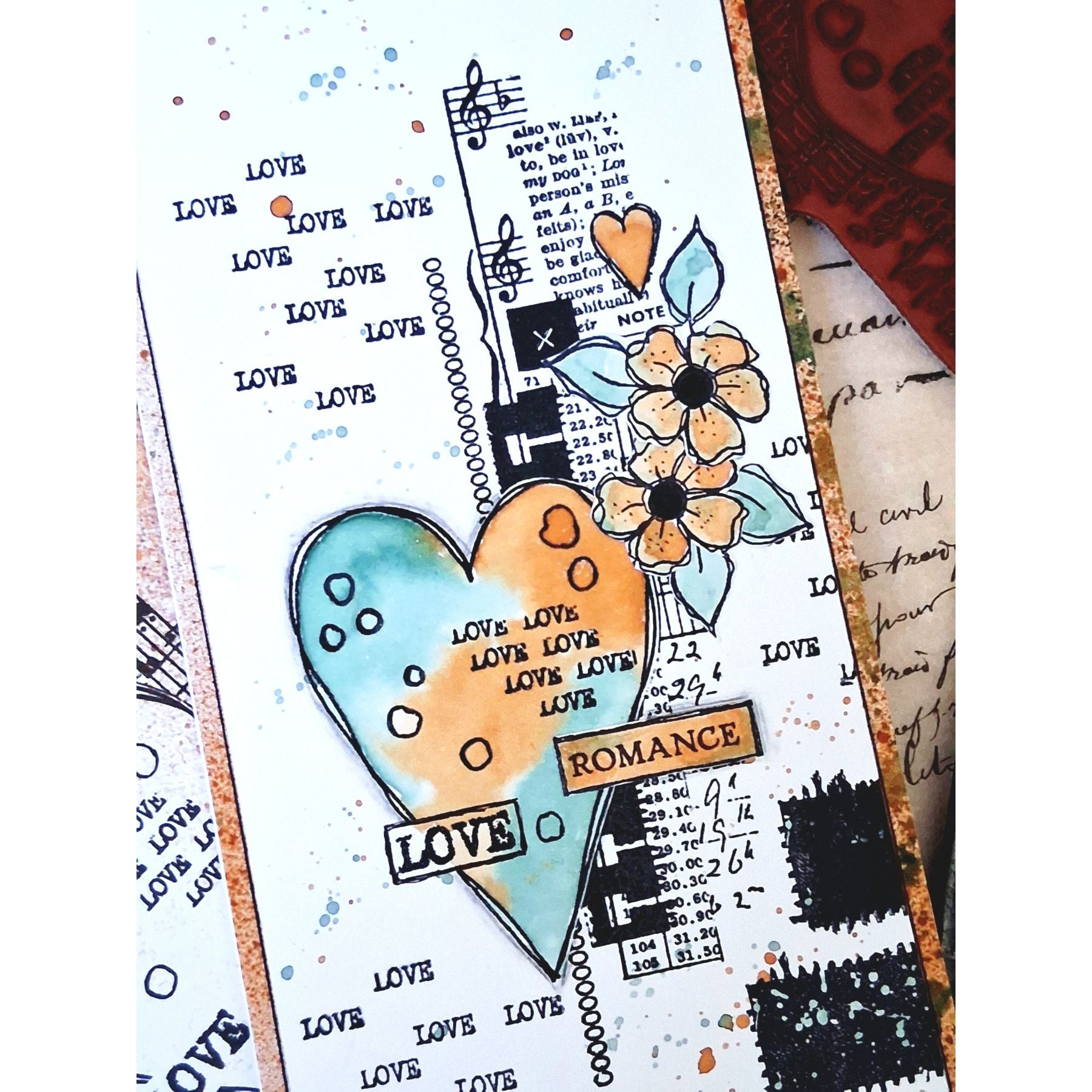 PaperArtsy Mags Woodcock Eclectica3 Cling Stamps emw004 romance