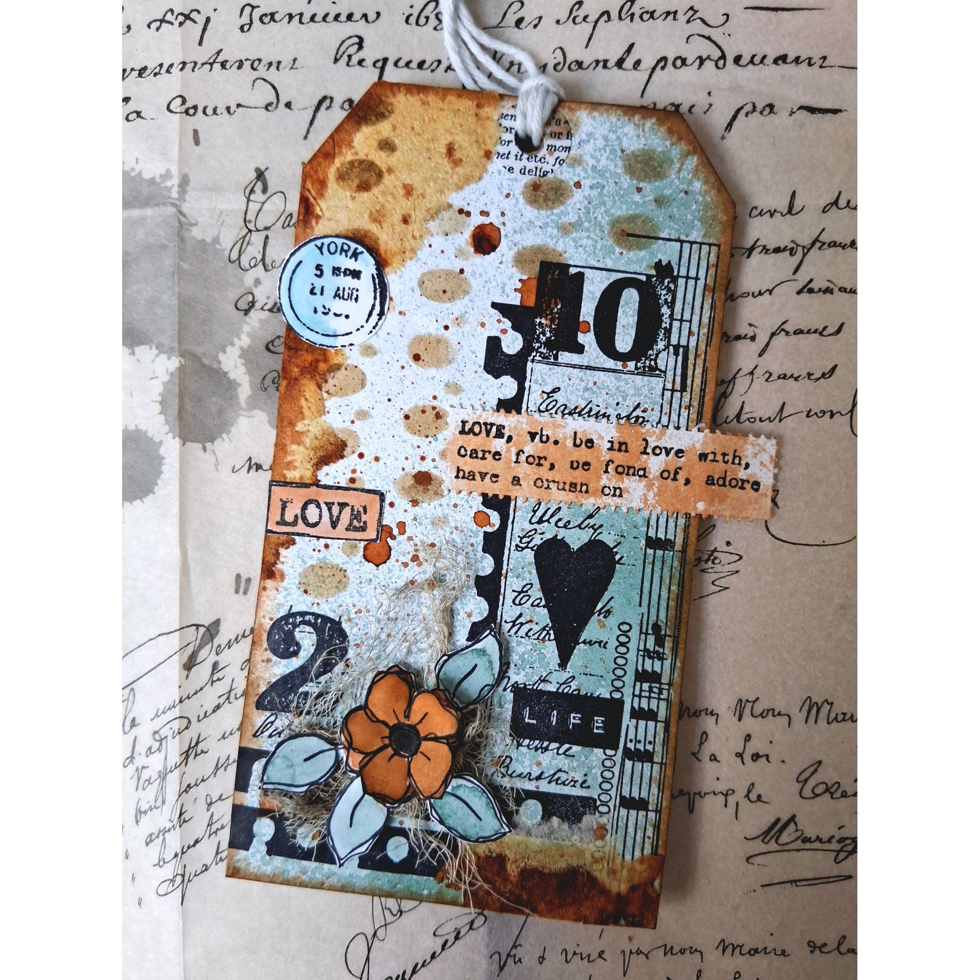 PaperArtsy Mags Woodcock Eclectica3 Cling Stamps emw006 life