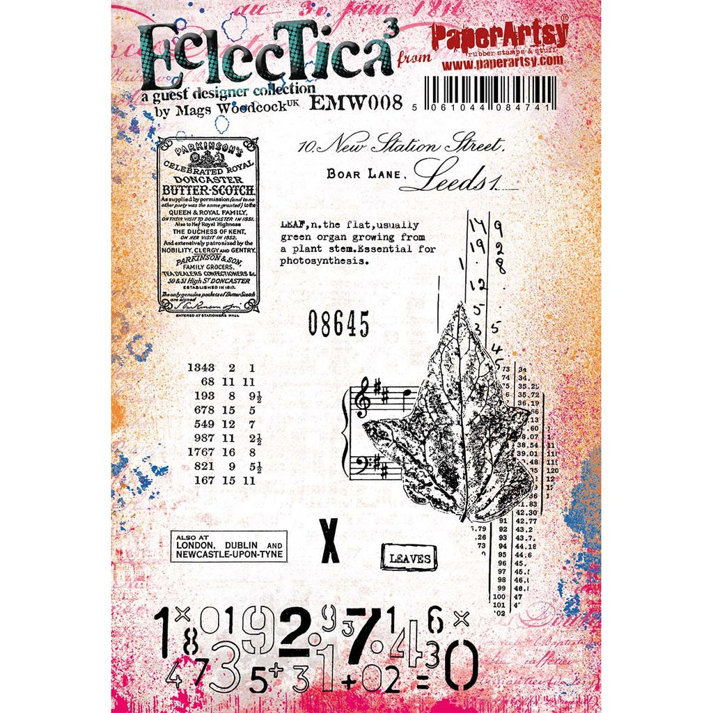 PaperArtsy Mags Woodcock Eclectica3 Cling Stamps emw008